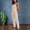 2022 Cotton & Linen Women's Suspender Jumpsuit - Casual European & American Style