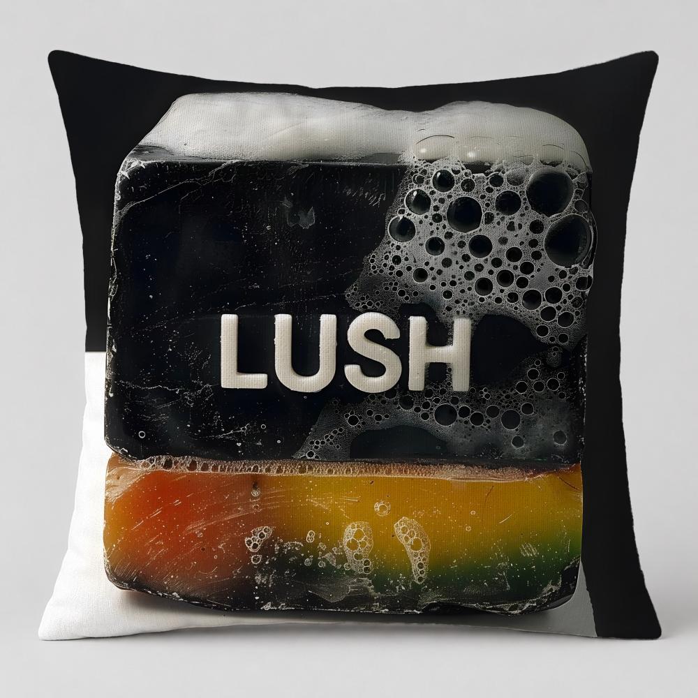 Street llLusH Cushion Cover Short Plush Cushion Cover Double Sided Print Washable Sofa Pillowcase Home Decor Gift