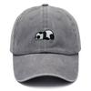 Baseball Cap Vintage Distressed Unisex Corduroy Dad Hats Panda Embroidery Washed Cotton Casual Outdoor Sports Snapback Sun Hat