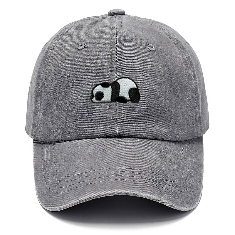 Baseball Cap Vintage Distressed Unisex Corduroy Dad Hats Panda Embroidery Washed Cotton Casual Outdoor Sports Snapback Sun Hat