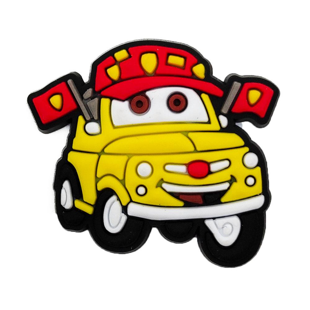 Lightning McQueen Cartoon Clog Shoe Charm - Cute Floral Rubber Accessories
