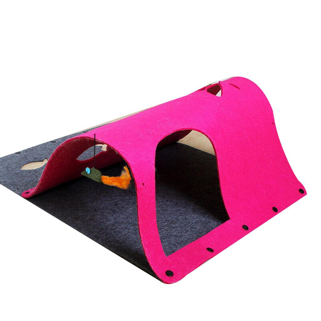 Multipurpose Pet Tunnel Toy 44*60/52*70cm Felt Cloth Mazes Cat House Bed With Toy For Cat Puppy Kitten Rabbit Indoors Outdoors