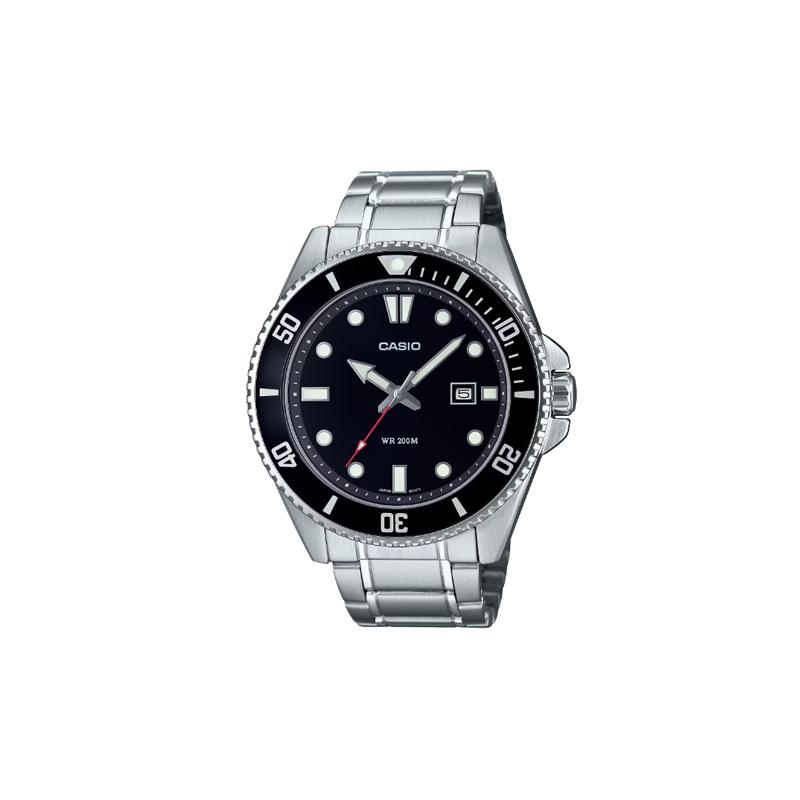 

Casio MDV-107 series 200 meters waterproof quartz movement stainless steel strap Japanese and Korean watch men s watch black dial MDV-107D-1A1 чёрный