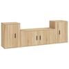 TV Stand - 3-Piece Set Maison Exclusive - Sonoma Oak - Wall-Mounted - Engineered Wood