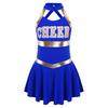 Mädchen Karneval Party Halloween Cosplay Cheerleading Uniform Outfit Ärmelloses Kleid mit überkreuztem Rücken