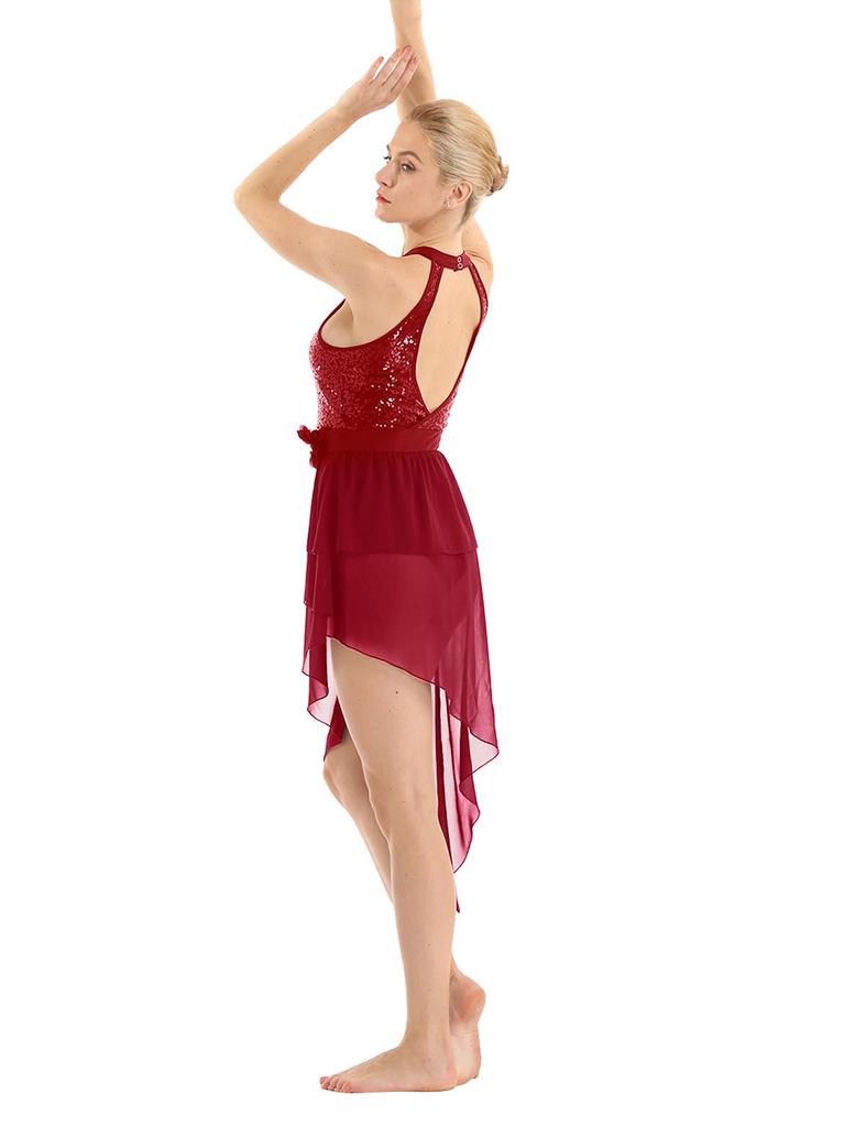 maroon dance skirt
