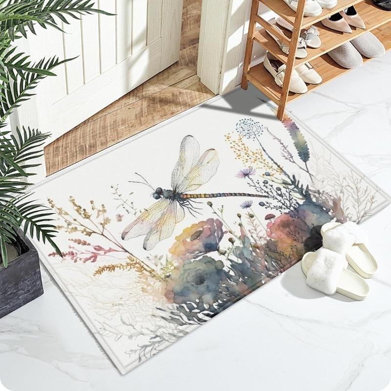 Kürbis Ahornbaum Herbst Herbstblätter Teppich Matte Teppich Thanksgiving Waschbar Rutschfest Heimdekoration für Badezimmer Küche Innen