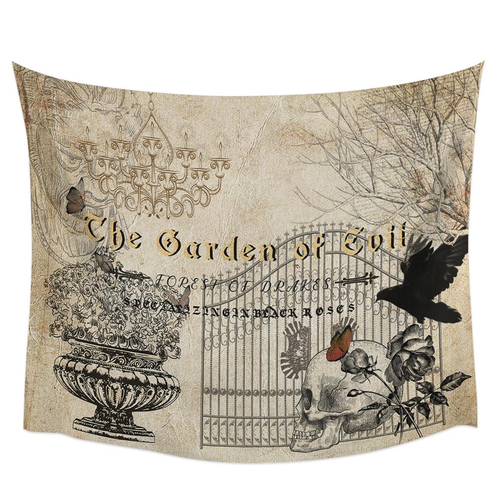 Halloween-Horror-Nächte-Wandteppich, Wandbehang, Hippie-Wandteppich, Heimdekoration, Wohnzimmer, Schlafzimmer, Wanddekoration, Hintergrundstoff