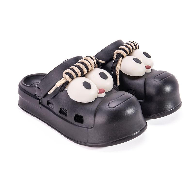 

Летние новые нескользящие сандалии для пар, легкие дезодорирующие шлепанцы с закрытым носком, высокая ценность 44/45 [Standard Size] чёрный