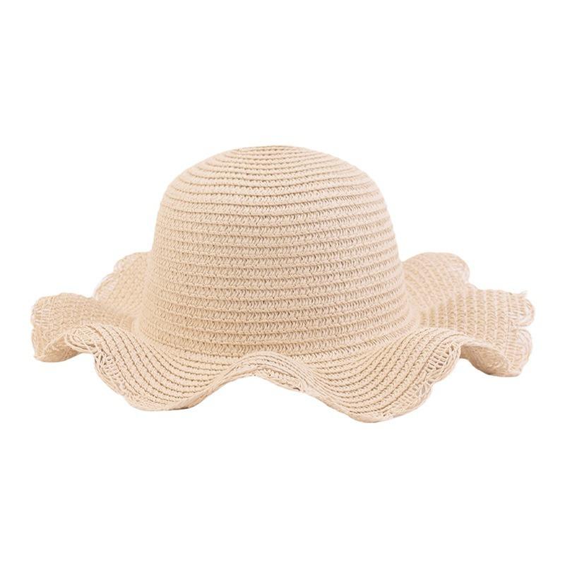 Custom Hand-Embroidered Sun Hat Adjustable Wavy Shape Personalized Names For Kids Ladies Beach Caps Outdoor Fashion Straw Hats