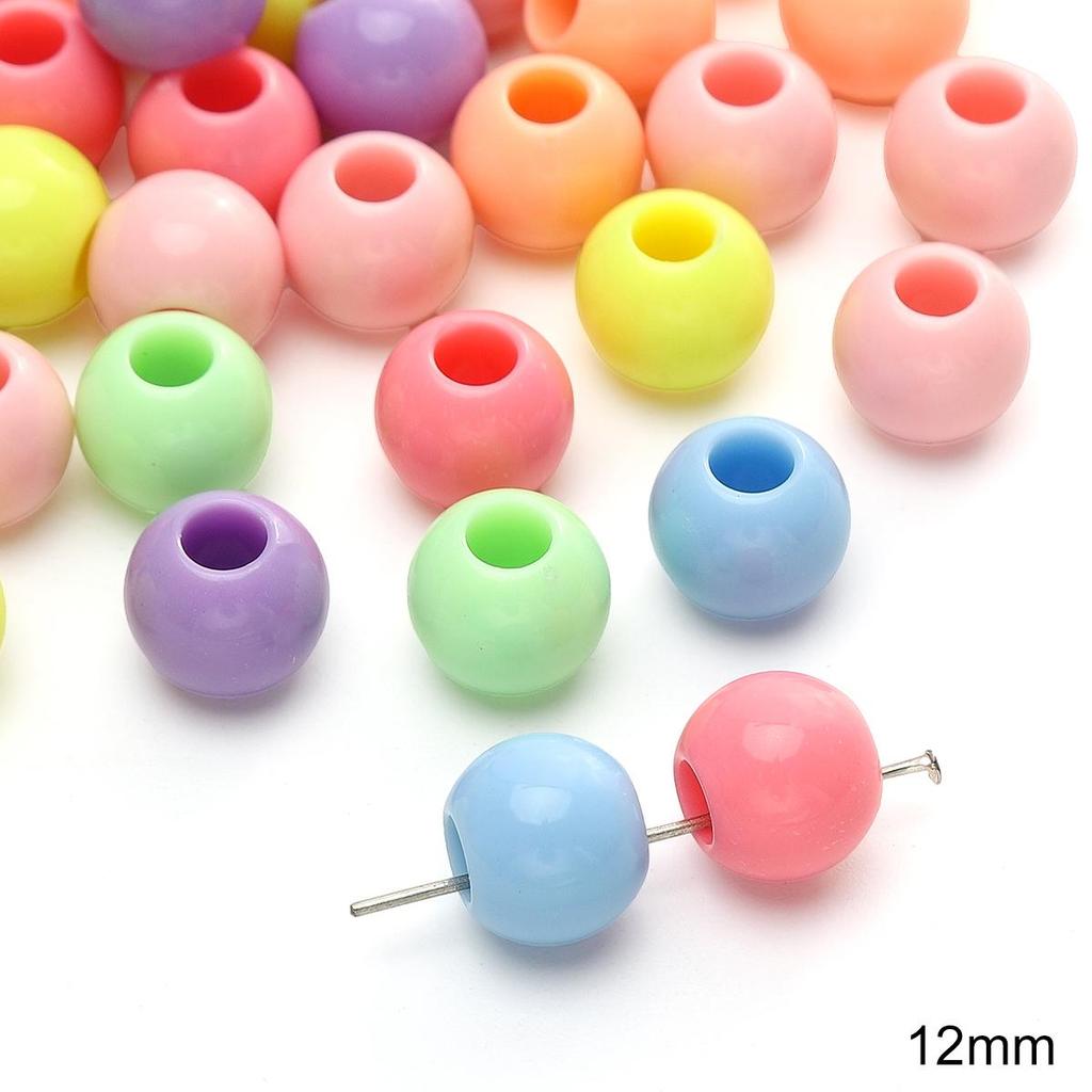 6-20mm Acrylic Ice Ceam Colored Macroporous Beads For DIY Necklace Bracelet Earrings Jewelry Making Craft Accessories