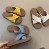 Fashion Girls Slippers Ethnic Style 2025 New Summer Versatile Soft Platform Children Casual Shoes Simple Non-slip Princess Slides Woven