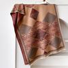 Geometric simplicity contrasting colors double-sided imitation cashmere scarf winter high-end warm shawl