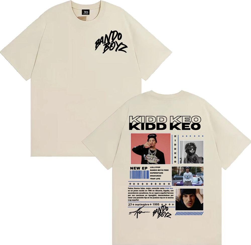 Rapper Kidd Keo Bando Boyz Tour 2025 Graphic T-shirts Men's Clothing Fashion High Street T Shirt Oversized Short Sleeve T-shirt