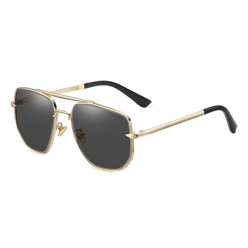 

Vintage Durable Metal Metal Spectacle Frame Frame Sun Eyeglasses Driving Polygon Sun Glasses Glasses Sun Glasses Sunglasses for Men Male Shades W139848WW-As Shown