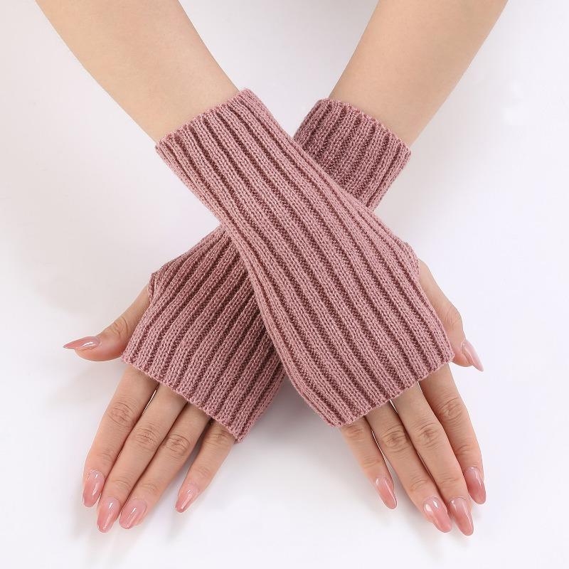 Botvotee Y2k Accessories Sleeves for Women Arm Warmers Winter Knit Fingerless Gloves Warm Free Shipping Half Finger Arm Guard