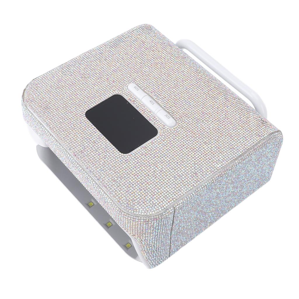 Cordless Nail Light with Rhinestone Rechargeable 220W High Power Quick Dry LED Manicure Lamp