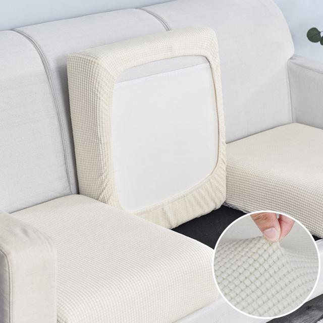 Jacquard Sofa Cushion Cover For Living Room Washable Removable Polar Fleece Elastic Sofa Cover L Shape Corner Armchair Slipcover