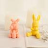 Easter Bunny Candle Mold Rabbit Silicone Mold for DIY Candle Soap Plaster Desk Ornament Chocolate Cake Fondant Decor