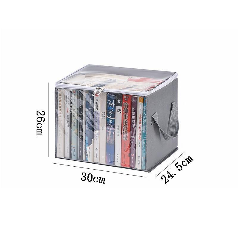Waterproof PVC Book Storage Box Extra Thick Transparent Desk Organizer for Home Study Student Workspace 1PC
