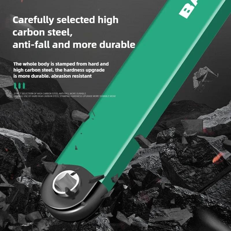 BaoLian Dual Head Offset Extension Wrench Multi Functional Tool with 1/2 1/4 3/8 Drive Adapters Universal for Tight Spaces
