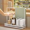 Storage Rack Sponge Holder Sturdy Construction Strong Load-bearing Kitchen Bedroom Dish Soap Dispenser with Removable Tray