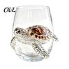 Octopus Wine Glass Tumbler, 350ml Stemless Glass, Whale Dolphin Turtle Decorative Bar Accessories Sea Creature Drinking Cup, Handcrafted Glassware for