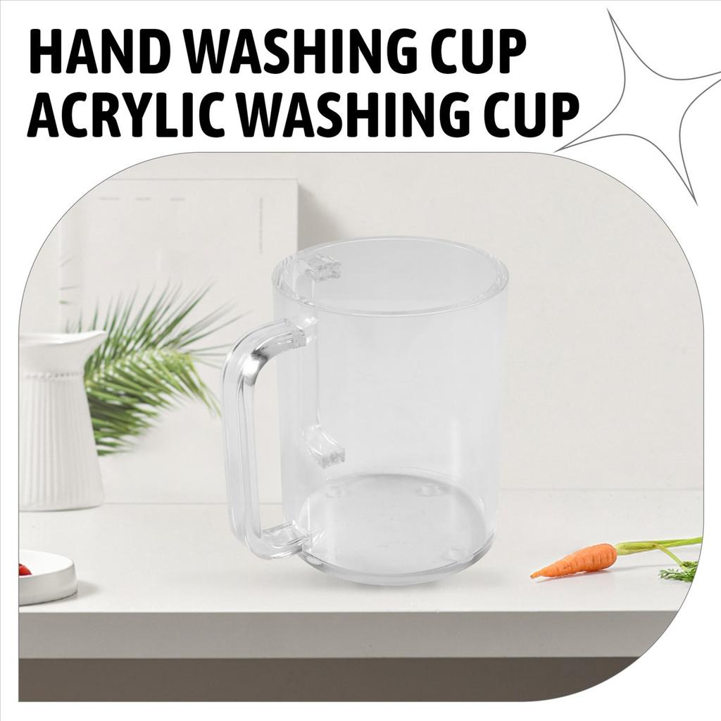NEW_Hand Washing Cup with Dual Handles Acrylic Washing Cup for Netilat