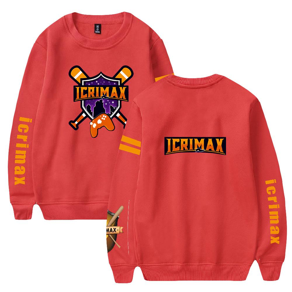 Men's Icrimax Print Hoodies Round Neck Hooded Sweatshirts Man Pullover Male Top Streetwear Outdoor Tracksuit