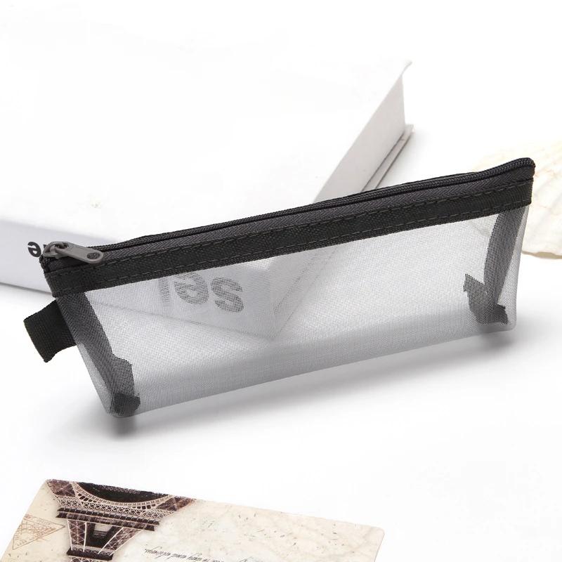 Genți de depozitare din plasă vizibilă pentru studenți, pix de capacitate mare, cutie de creion, cutie de papetărie, perii de machiaj, geantă organizatoare pentru articole de toaletă