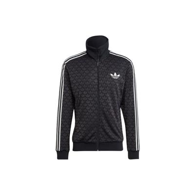 Originals Adicolor 70s Vintage Series Monogram Full Print Trefoil Sportjacke Herren Oberbekleidung Schwarz IP6982
