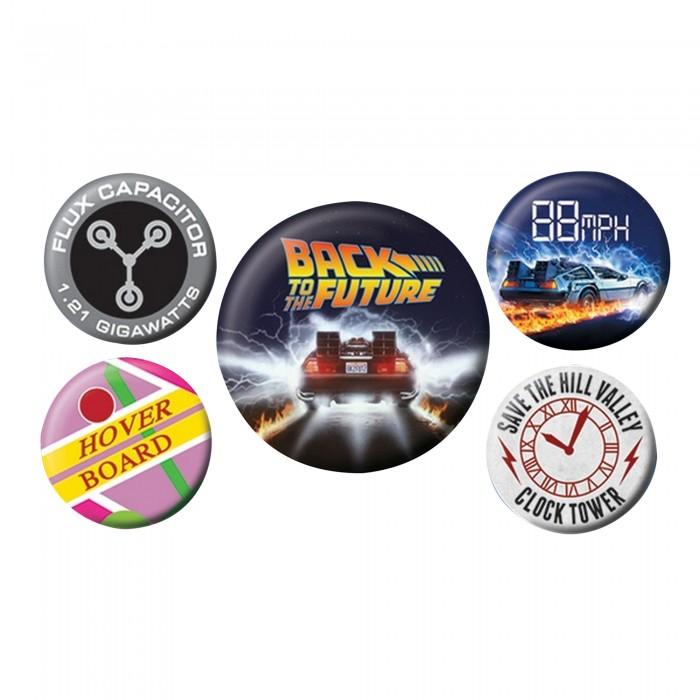 Back To The Future Набор значков Delorean (Пакет из 5)