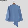 INCERUN Two Pieces Outfits Men Long Sleeve Layers Thin Blazer Long Straight Pants Party Sets