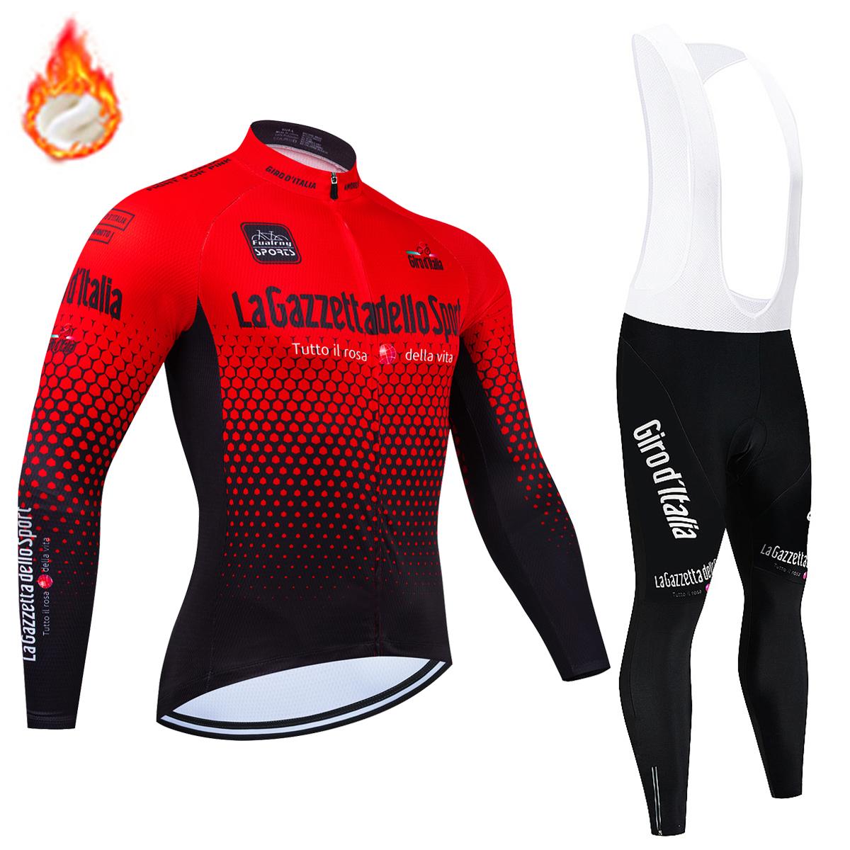 Maglia Ciclismo Pile Termico Manica Lunga – Top MTB Uomo, Traspirante Con Tasche, Autunno/Inverno