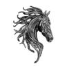 Brooch Pin Retro Style Horse Head Design Anti-oxidation Anti-rust Brooch Sweaters Hats Bags Fashion Accessory