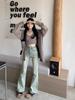 Retro Washed American-Style High Waist Micro-Flare Jeans - Elastic, Slimming Horseshoe Pants for Spring, Summer, Autumn.