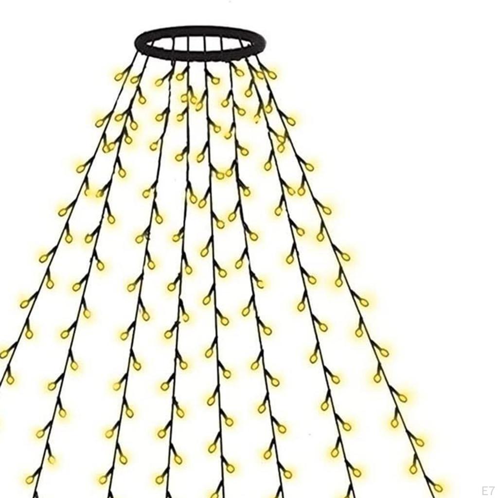 Christmas Tree Lights with Ring 8 Flashing Modes for Outdoor Decoration Yard