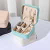 Portable Travel Jewelry Box Jewelry Organizer Display Jewelry Case Leather Earring Ring Necklace Storage Box