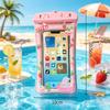 Waterproof Floating Phone Pouch Touch Screen Underwater Photography Dry Bag Cartoon Design with Lanyard for Beach Swim Dive Drif