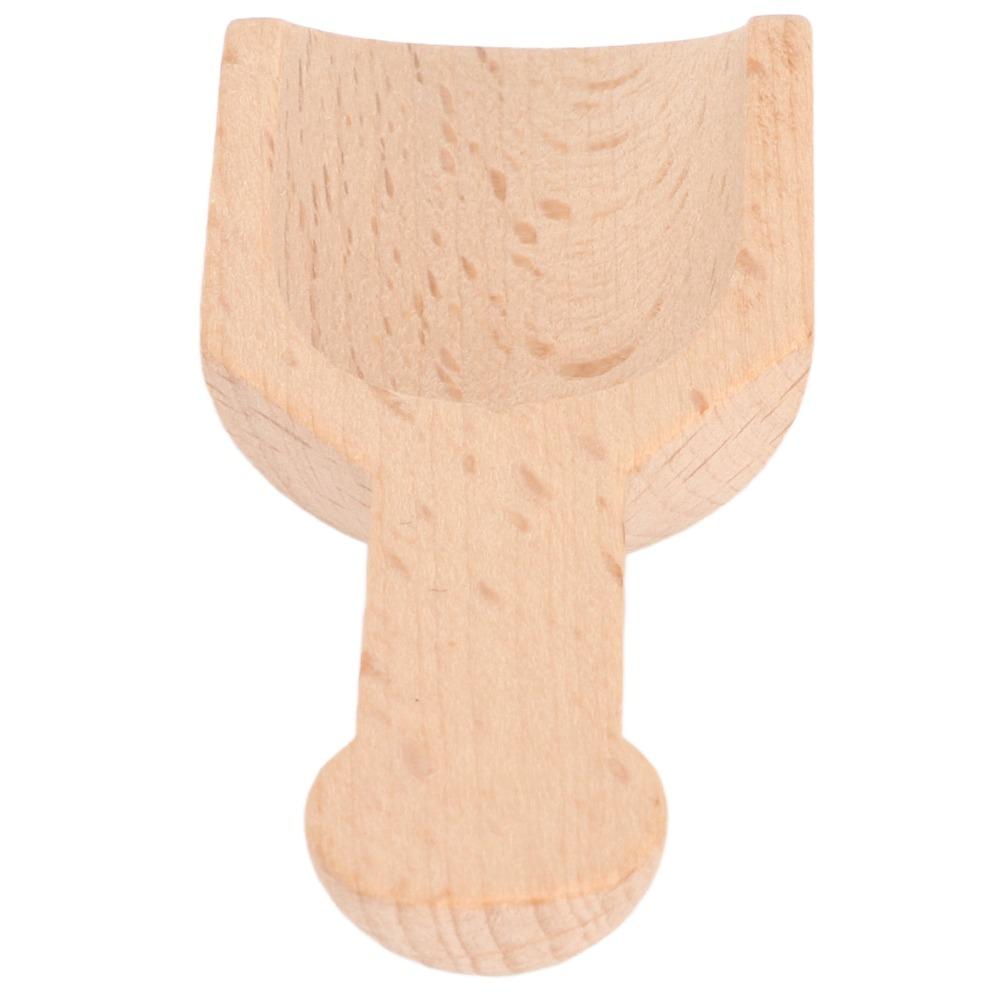 12pcs Reusable Mini Wooden Scoop Polished Surface Small Salt Scoop Wooden Bath Scoop For Kitchen