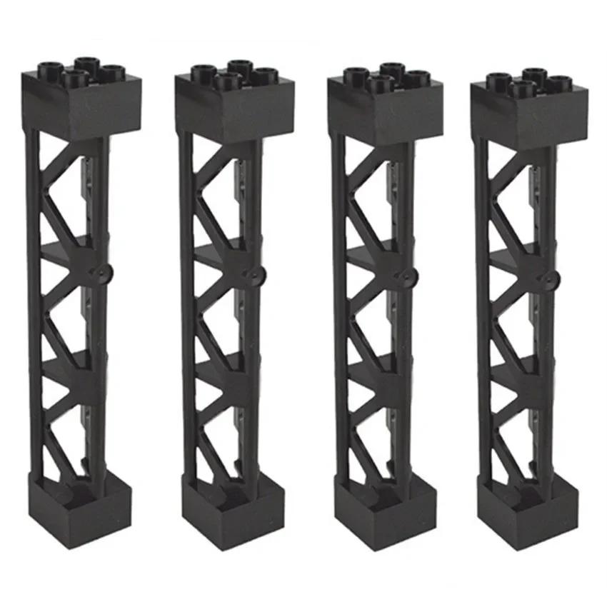 

Non-Toxic 4Pcs City Accessory Pillars High-Tech Moc Parts For Military Building Block Christmas Gift Toys For Children