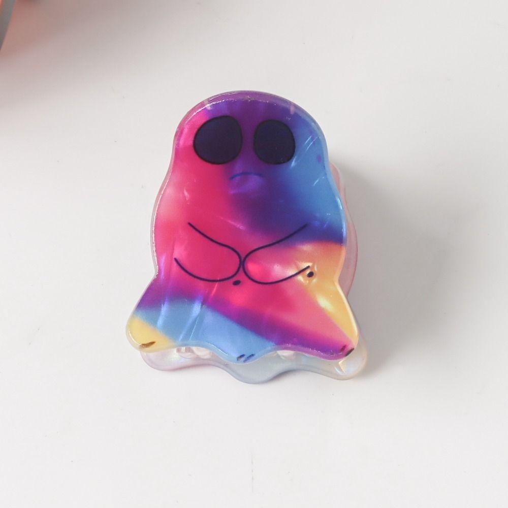 Colorful Ghost Grab Clip Pvc Spooky Hair Claw Fashion Halloween Grab Clip  Kids