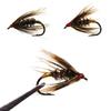 6PCS 12# Peacock Soft Hackle Copper Wire Wet Fly Nymph Rib Artificial Insect Baits Trout Bass Grayling Fishing Lures