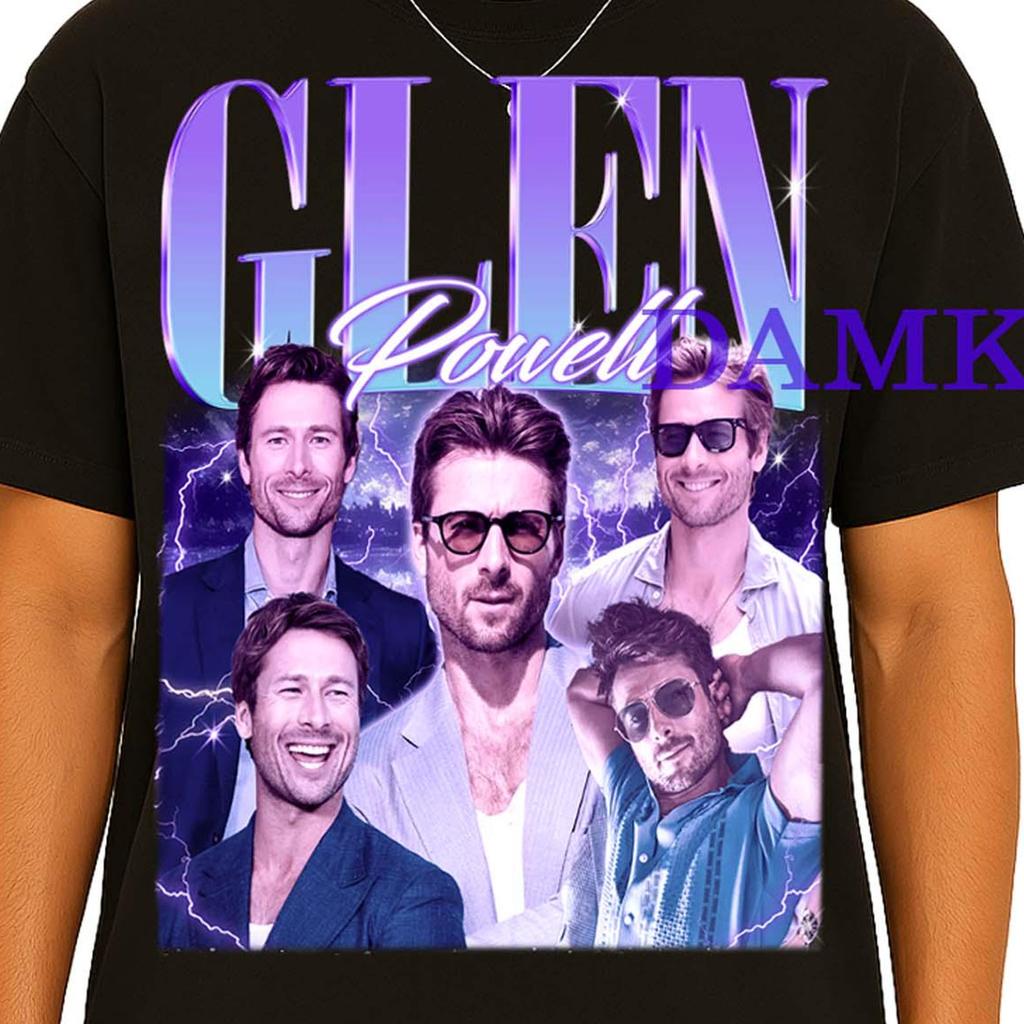 Koszula Glen Powell, Retro T-shirt Glen Powell, Vintage T-shirt Glen Powell, Koszulki dla fanów Glen Powell, Prezent hołdu dla Glen Powell, Gadżety Glen Powell