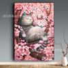 DIY Diamond Painting 5D Cartoon Cat Full Diamond Cross Stitch Living Room Decorative Painting