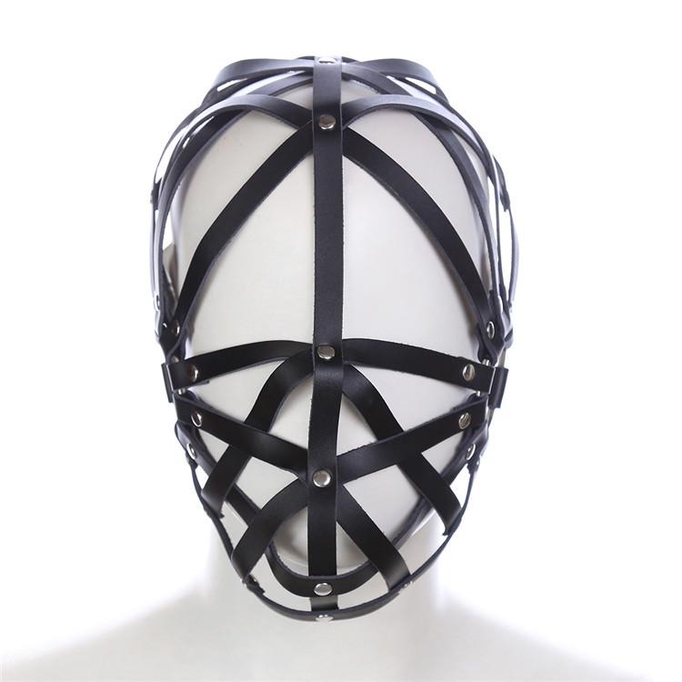 Harness BDSM  Sex Mask Adult Toys Fetish Sex Toys Slave Headgearleather Head Covering