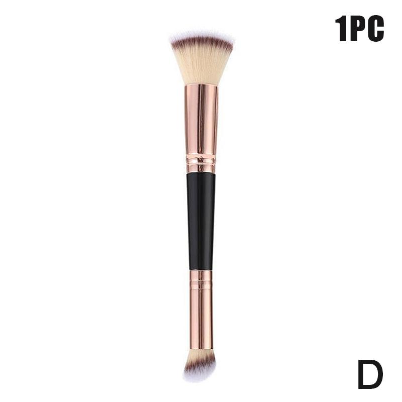 1/2/5Pcs Foundation Makeup Brush Double-Ended Flat/Angle Top Contour Brush For Beauty Blending Liquid Powder Concealer Cream