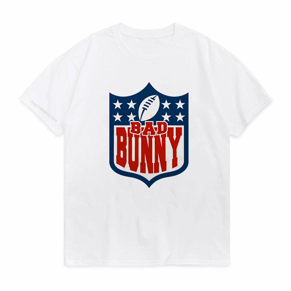Bad Bunny Football baby Tshirt Men Women Cotton Short Sleeeve Tshirt Womens Fashion Designer Clothing Streetwear Graphic Tee S