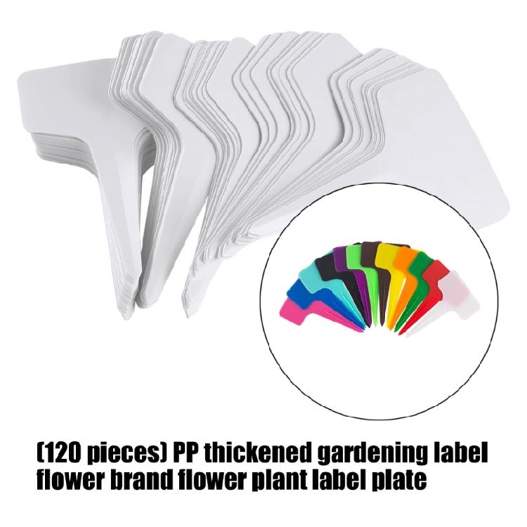 120Pcs Plant Label T-Shaped Garden Marker Name Plate Outdoor Plant Vegetable Seedling Waterproof Handwritten