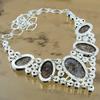 Gift For Her 925 Silver Natural Turritella Agate Chain Adjustable Necklace